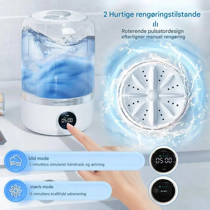 Aldrig mere håndvask! Din transportable mini vaskemaskine til undertøj