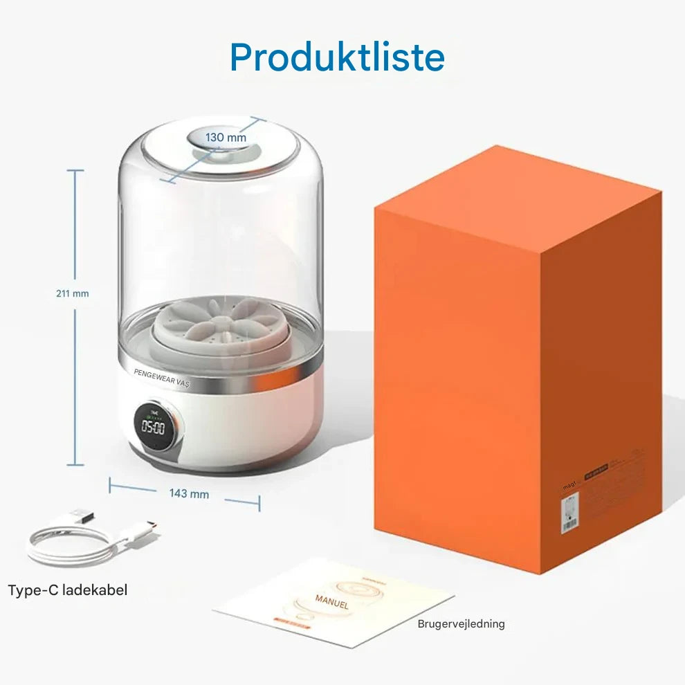 Aldrig mere håndvask! Din transportable mini vaskemaskine til undertøj